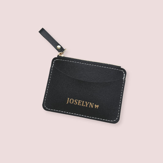 Monedero/tarjetero polipiel negro