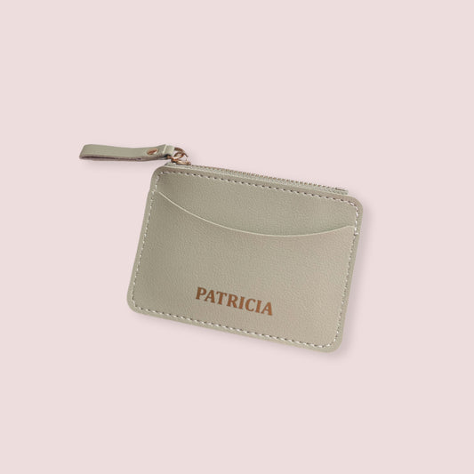 Monedero/tarjetero polipiel verde